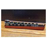 Socket Set with Red Metal Tray 1/2'