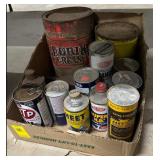 Vintage Can Lot Automotive Fluids and Grease