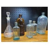 Antique Glass Bottle Collection Buffalo Water...