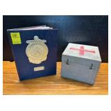 Vintage Navy Box and Navy Recruit Year Book