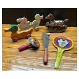 Vintage Toy Lot: Ducks, Horse, Noise Makers,