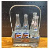 Vintage Pepsi-Cola Carrier with 4 Bottles
