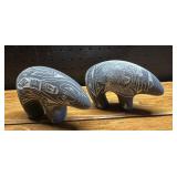 Handcrafted Pottery Bear Figurines