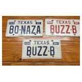 Texas License Plates BUZZ B