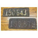 Texas License Plates - 1935 & 1928