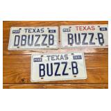 Texas License Plates - 1985 & 1986 BUZZB