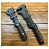 2 Antique Adjustable Wrenches - Coes Wrench Co.