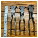 Lot of 3 Vintage Fencing Pliers