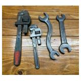 Assorted Wrenches - Pipe and Open End