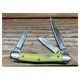 Case XX Yellow Pocket Knife - Three Blade -