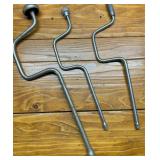 Lot of Three Vintage Hand Drill Cranks 3/8'