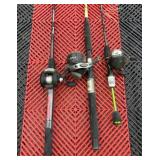 3 Fishing Rods with Reels