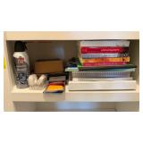 Assorted Books and Office Supplies Lot