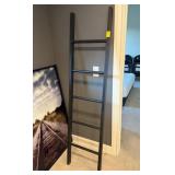 Black Wooden Ladder Shelf
