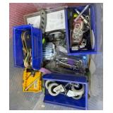 Assorted Tool Lot with Pulley, Wrenches, and