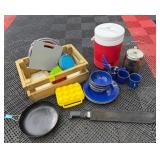 Camping Cookware and Cooler Lot