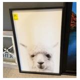 Framed Alpaca Portrait Wall Art