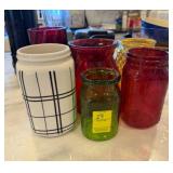 Assorted Glass Jars and Vases