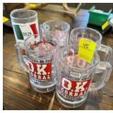 O.K. Corral Glass Mugs Lot of 4