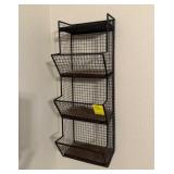 3-Tier Wire Wall Mounted Storage Shelf Baskets