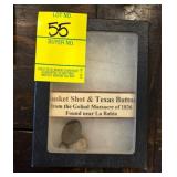 Musket Shot & Texas Button from Goliad Massacre
