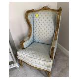 Ornate French Style Wingback Armchair