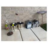 Hummingbird & Bird Feeders with Bird Bath