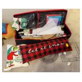 Christmas Decor Lot: Grinch Pillow, Buffalo Plaid