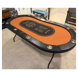 Folding Poker Table with Cup Holders