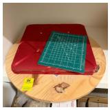 Wooden Circle Board, Red Sewing Boards with