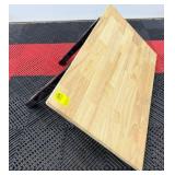 Wooden Butcher Block Table Top with Black Metal