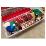 Large Tote of Christmas Decor