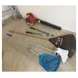 Lawn Care Tools Lot: Leaf Blower, Loppers, Rake,