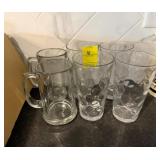 Set of 6 Glass Mugs and Tumblers