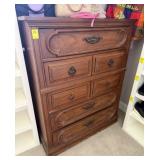 Vintage Wooden Dresser with 6 Drawers