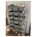 Storage Bins and Shelving with Contents