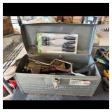Vintage Metal Toolbox with Tools