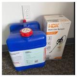 HDX Multi-Use Sprayer and Blue Water Jug