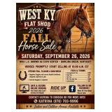 West KY Flat Shod 2026 Fall Horse Sale - 9.26.2026