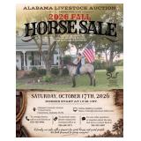Alabama Livestock Auction 2026 Fall Horse Sale