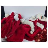 Christmas Decor: 10 Santa Hats & 10 Stockings