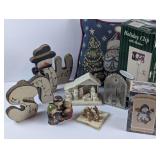Christmas Decor: SNOW Blocks, Pillow, Nativity