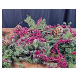 Garland Pieces with Cranberry & Pinecone Accents