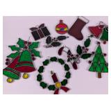 Vintage Handmade Stained Glass Ornaments