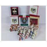 Ornament Assortment: Icicle Santas, Hallmark etc