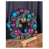 Approx. 18' Wreath with Multicolored Ball Accents
