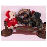 Bearington Sleigh, Bear Wreath, DanDee Bear