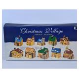 Vintage Porcelain Light-Up Christmas Village