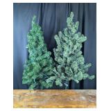 Two 3-Foot Topiary Pre-Lit Trees