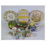 Easter Plates, Egg Plate, Salt and Pepper Shaker